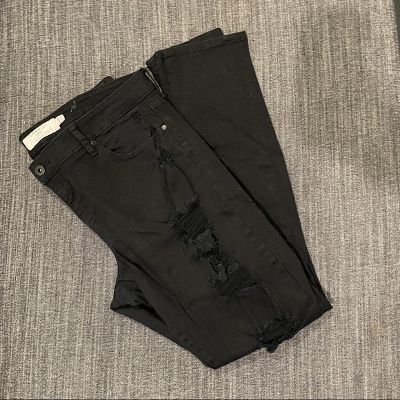 torrid Denim - Size 16XT Torrid Black Distressed Skinny Jeans